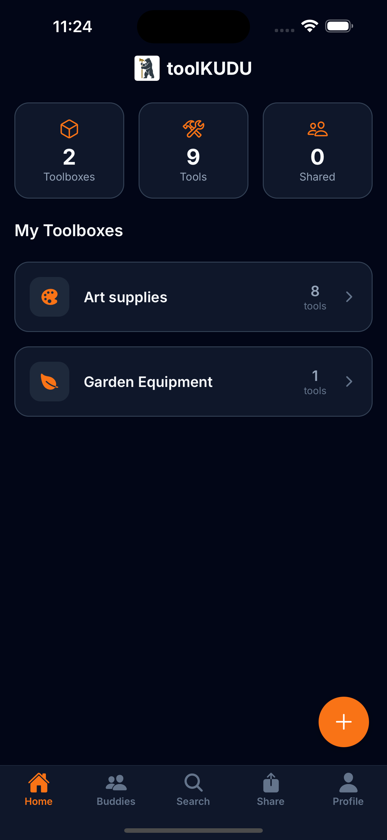 toolKUDU overall inventory screen